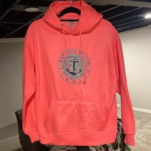 Daytona Beach coral hoodie sweatshirt